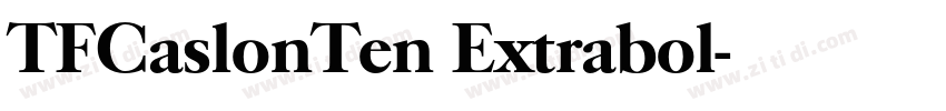 TFCaslonTen Extrabol字体转换